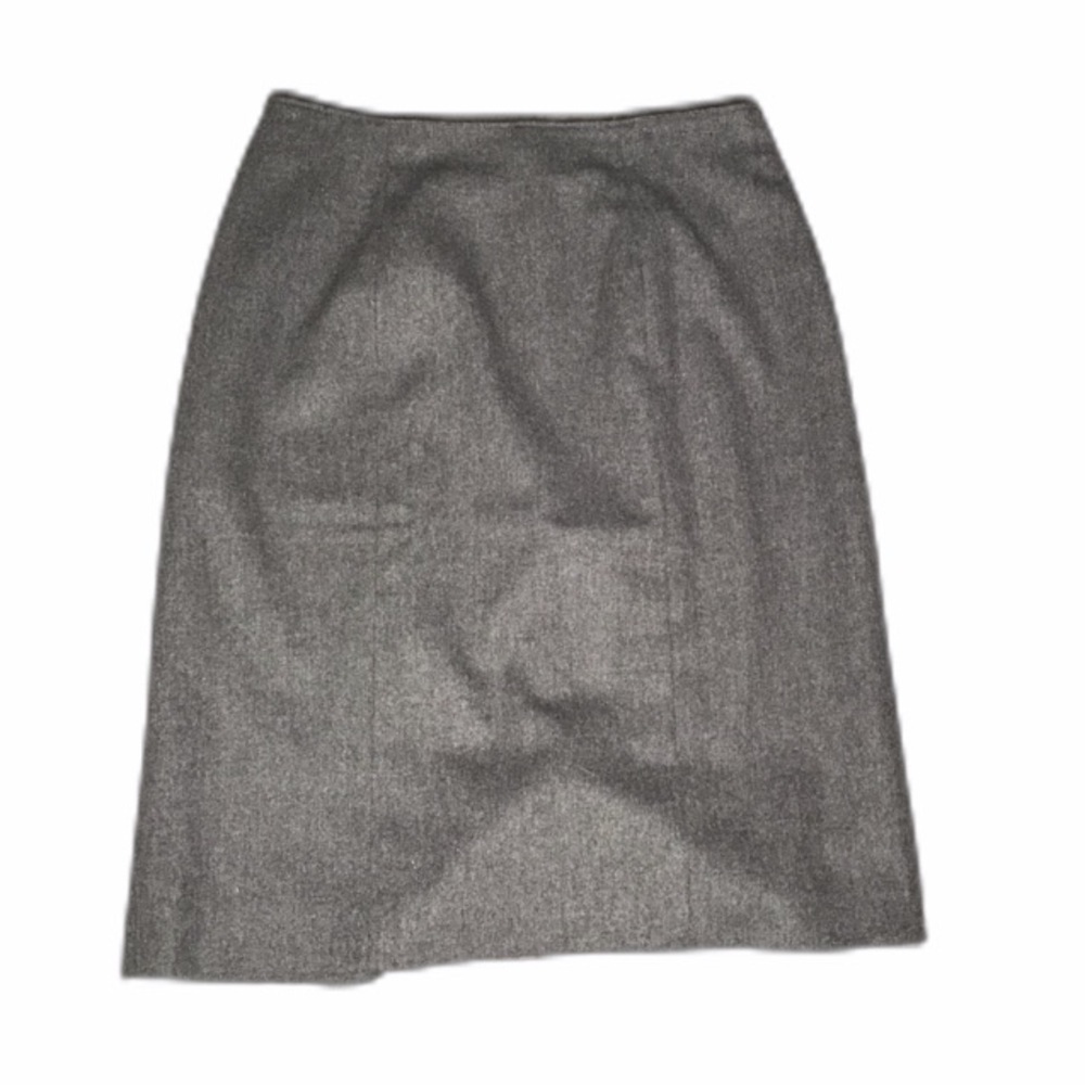 Vintage gray high waist wool pencil skirt sz 10